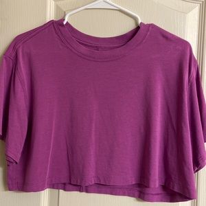 Size 8 Lululemon All Yours cropped tee